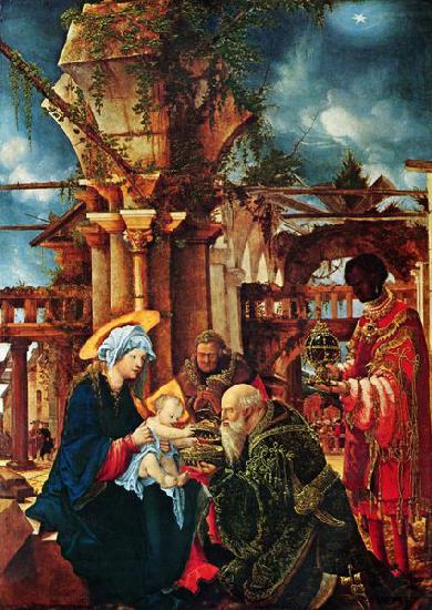 Albrecht Altdorfer Die Anbetung der Heiligen Drei Konige oil painting image